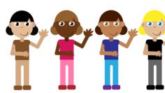 Four different girls