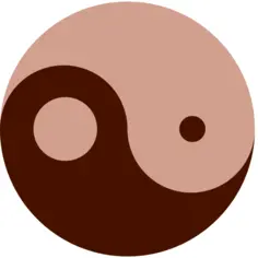 Colored ying-yang