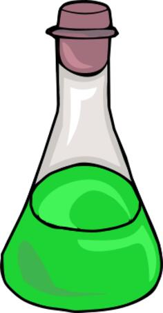 Green science bottle