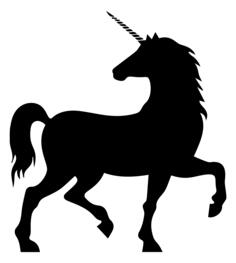 Unicorn silhouette drawing