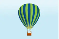 Stripy balloon
