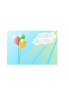Three colored balloons