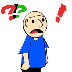 Surprised man illustration