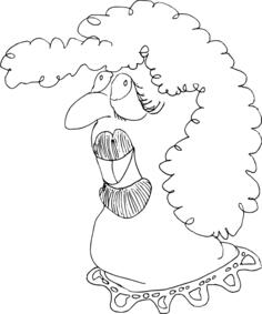 Funny lady's head