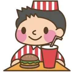 Eating burger
