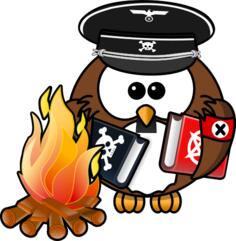 Owl with books