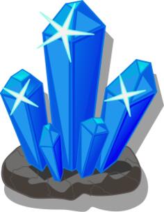 Blue crystals