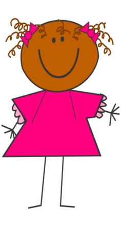 Funny girl with dark skin
