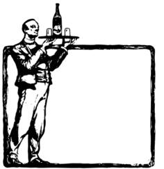 Cocktail waiter frame
