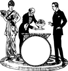 Rich people and servant
