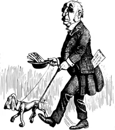 Man walking a dog