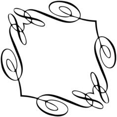 Spiral flourish frame