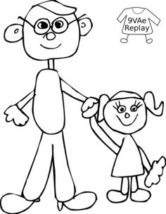 Dad and daughter