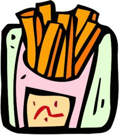 Colorful french fries