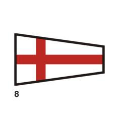 Red-crossed flag