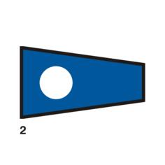 Blue and white flag