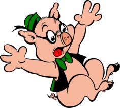 Falling pig image