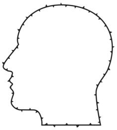 Head with thorns