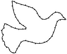 Peace dove with thorns