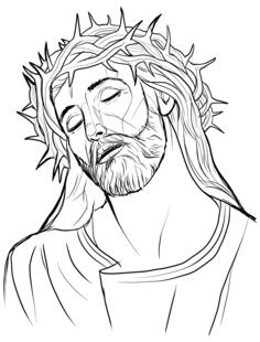 Jesus Christ outline illustration