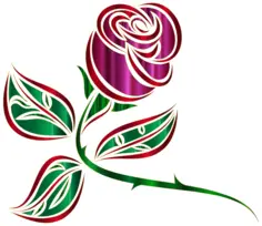 Shiny decorative rose