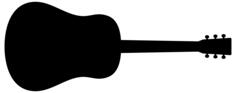 Guitar silhouette clip art graphics