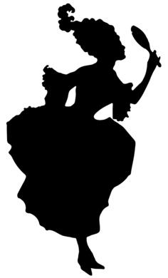 Vintage lady silhouette