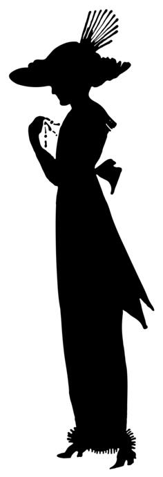 Fancy lady silhouette