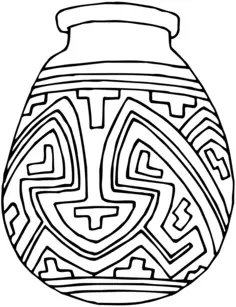 Black and white jug