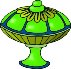 Green candy jar