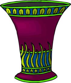 Purple and green vase