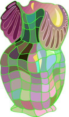 Colorful arty vase
