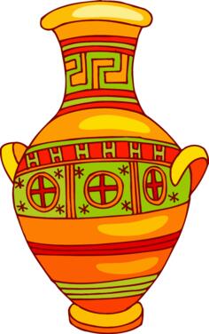 Vase in bright colors