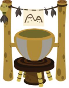 Wooden firebog drawing