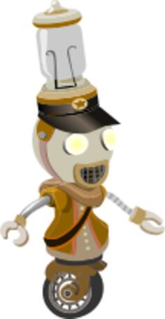 Robot with unicycle