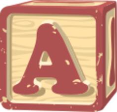 Pink letter block