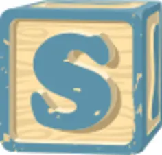 Letter block S