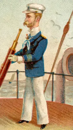Captain with monocular pirate scope