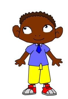 Cartoon African boy