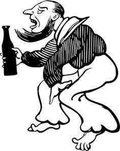 Man drinking from a bottle