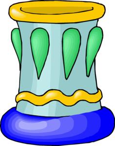 Blue-colored vase