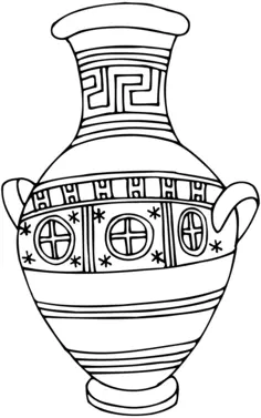 Black and white pot