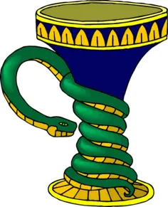 Vase with snake