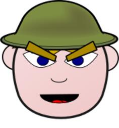 Angry soldier boy