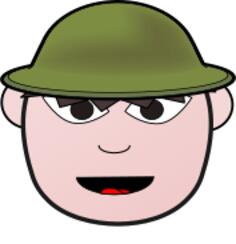 Happy soldier boy