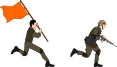 Soldiers charging
