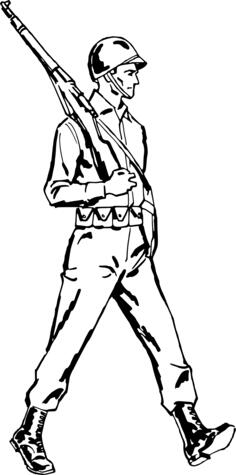 Soldier marching