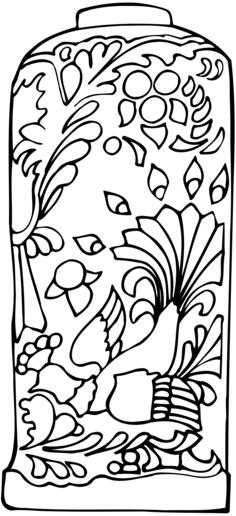 Vase line drawing