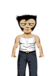 Angry wild man