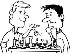 Chess from coloring book